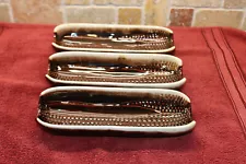 SALE Pfaltzgraff BROWN DRIP set of three corn on the cob 8.5" holders