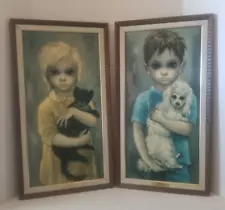 Margaret Keane Big Eyes Set "The Stray" and "No Dogs Allowed" Turner