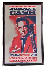 Johnny Cash 1957 Concert Poster 11 X 17 Framed