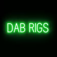 SpellBrite DAB RIGS Sign | Neon Dab Rigs Sign Look, LED Light | 27.9" x 6.3"