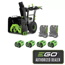 EGO SNT2406-4 2-Stage Self Propelled Snow Blower w/ (4) 10Ah Batteries & Charger