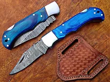 Damascus Folding Knife, Pocket Knife For Men, Handmade Damascus Folding Knife