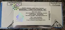 New Listing1981 Topps Baseball Unopened Vending Box BBCE FASC From a Sealed Case (one Box)