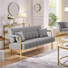 2 Seater Velvet Sofa Modern Small Loveseat Couch for Bedroom Living Room Studio