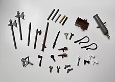 Lot of Random LEGO Weapons Cannon Axes Whips Slingshot Spears Wands Sword Guns