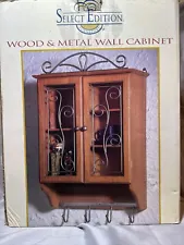 Never Used Wood And Metal Wall Cabinet with 5 Shelfs! Vintage Select Edition