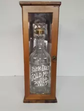 Vintage Jack Daniels Gold Medal Old No.07 Bottle In J.D. Wooden Display Case.