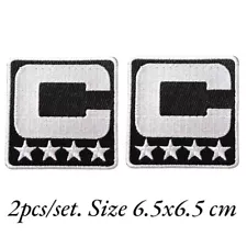 2 pieces NFL Team Captains Football Embroidered Iron On Patch #B4W