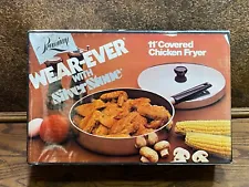 Vintage NOS Wear-Ever 11" Covered Chicken Fryer POT / PAN ~ NEW Skillet Cookware