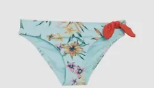 $145 Roxy Girl X Disney Kids Girls' Green Floral Bow Bikini Bottom Swimwear 14