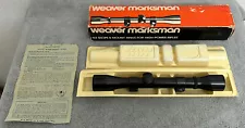 Vintage Weaver USA Marksman 4X Rifle Scope - Near Mint in Box w/Weaver Rings!