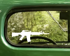 2 AR-15 GUN DECALS Assault Rifle Stickers For Car Window Bumper Truck Laptop RV