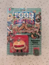 Mattel Food Fighters BURGERDIER GENERAL Action Figure 1988 NEW Burger SEALED NIB