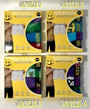 New Joe Boxer Men's 4 Pack Cotton Stretch Boxer Briefs Sizes S, M, L, XL