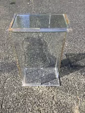 Interlude Acrylic Magazine Table - 21” High x 12.5” Long x 7.5” Deep Very Nice