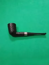 Briar Black Sandblast over 40 years old unsmoked Dublin style Nickle Band Shank