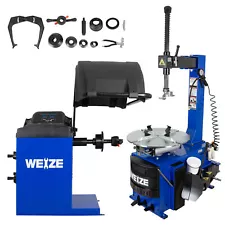 Weize 2.0HP Tire Changer Wheel Changing Machine Wheel Balancer Rim Clamp Combo