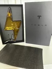 Collectable Tesla Tequila Lightning Empty Bottle With Stand and Box Collectible