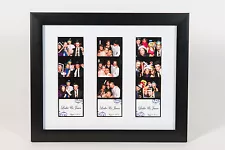 Photo Booth Picture Frame for 3 photo booth strips white mat 8x10, no frame