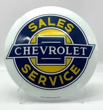 CHEVROLET SALES & SERVICE 13.5" GLASS FACE for GAS PUMP GLOBE