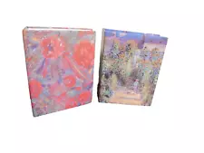 Vintage Photo Album Floral Colors holds 80 photos 4x6 LOT of 2 Albums