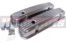 Pontiac Nostalgic Retro Finned Polish Aluminum Valve Cover 326 350 389 400 455v8