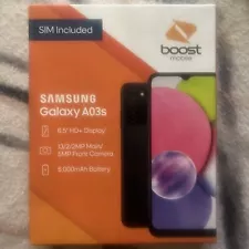 New Sealed Samsung Galaxy A03s 32GB Smartphone Black Boost Mobile Prepaid