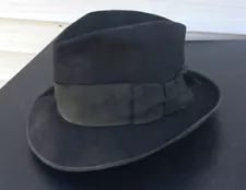 Very RARE 1930s "Select Quality Crush Weight" Stetson Fedora Hat Size 7-1/4