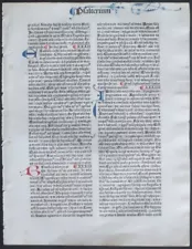 Medieval Bible leaf,Psalterium,chapter31-37,Renner,Venice,1480