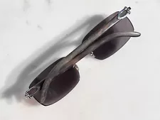 Cartier Buffalo Horn Platinum Glasses Sunglasses Glasses Metal Vintage Woods