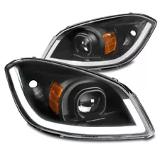 Fit 05-10 Chevy Cobalt/07-10 Pontiac G5 LED Tube Projector Headlight Lamp Black