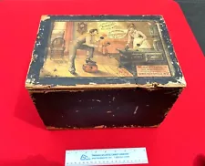 WOW! Wood Box Blacking Stove Polish Advertising Display High Bridge NJ Rochester