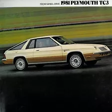 1981 Plymouth TC3 and Turismo Original Car Dealer Sales Brochure