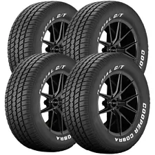 (QTY 4) P215/65R15 Cooper Cobra Radial G/T 95T SL White Letter Tires