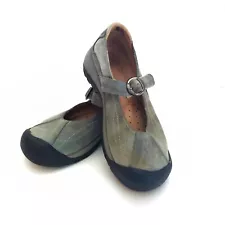 Keen Shoes Blue Gray Leather Mary Janes