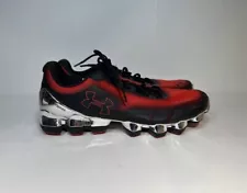 Size 11 US Under Armour Scorpio Chrome Red Black (RARE) GREAT CONDITION Running