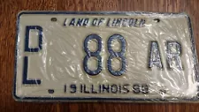 New in Wrapper Pairs of 1988 ILLINOIS Dealer License Plates - Sale for One Set