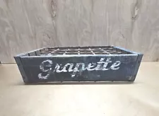 Vintage GRAPETTE SODA POP BOTTLE CRATE Wooden From The 1940s Storage Box GACO