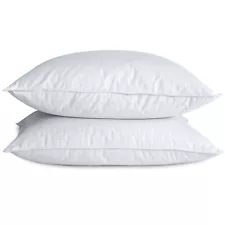 UNIKOME 75% Down Filling White Goose Down Bed Pillow Set of 2 King Standard Size