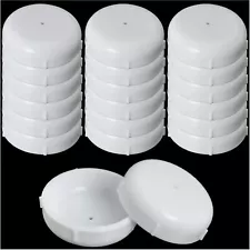 20PCS Patio Iron Table and Chair Leg Pads 11/2 inch(38mm) Slide Wrought White