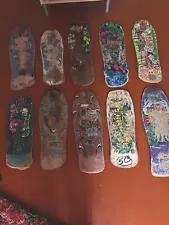 Lot of vintage skateboard decks 1980’s all from my youth