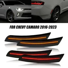 4x LED Front Rear LED Side Marker Lights For 2016-2023 Chevy Camaro SS LT ZL1 LS