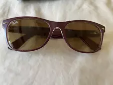 Ray-Ban RB 2132 55-18 145 3N Purple/Transparent Frame - Brown Lens Sunglasses