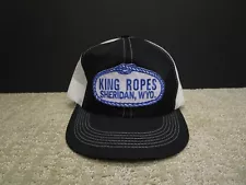 King Ropes Cap Hat Snap Back Men Adjustable Black K-Products Trucker Mesh Foam