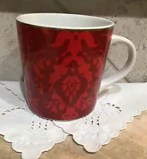 STARBUCKS COFFEE CUP “2004” Red With Design Trimmed In Gold NEW