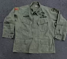 New ListingUS ARMY DSA 1968 VIETNAM WAR OG 107 POPLIN JACKET LRG ESTATE GEN. FC KRAUSE