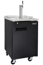 Kegco Single Keg Commercial Grade Kegerator with Sankey Direct Draw Kit - Black