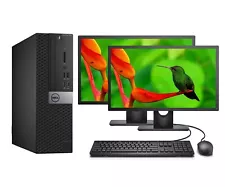 Dell i3 Desktop Computer PC up to 16GB RAM, 2TB SSD, 22" LCD, Windows 10 Pro