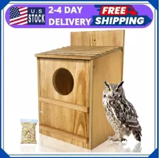 Owl House - Wooden Owl Box Owl Houses for Outdoors Suitable for Screech Owl Nes