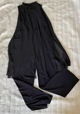 Jumpsuit Size 16 Wide Leg Black Principles Evening Cocktail Party Occasion Bead